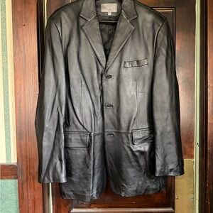 Apt. 9 Black Leather Sport Coat